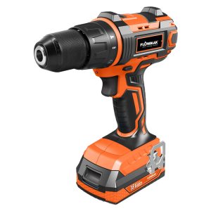 TALADRO PERCUTOR 13MM 18V FLOWMAK CON 1 BATERIA 4AH Y 1 CARGADOR